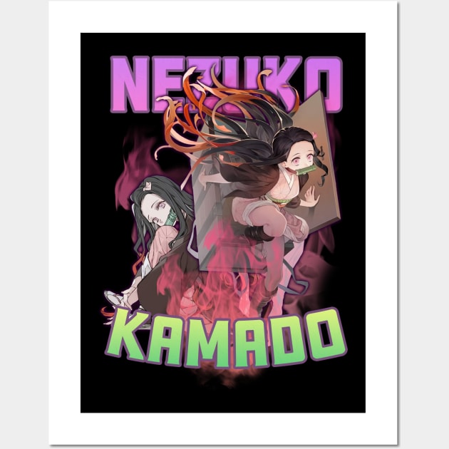 Bootleg Demon Slayer Nezuko Kamado Wall Art by inosukeino